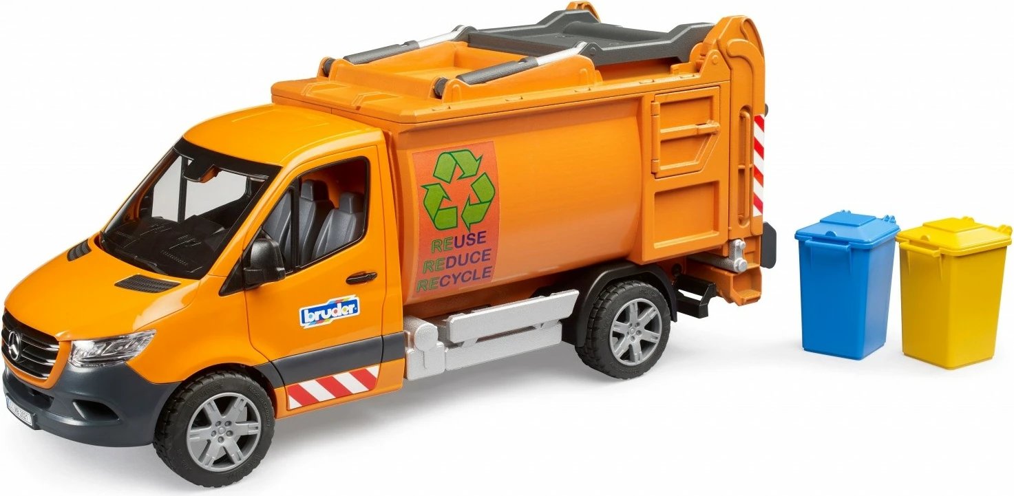 Kamion pastrimi lodër BRUDER MB Sprinter City, plastikë, portokalli, 1:16