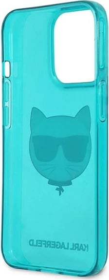 Mbështjellës Karl Lagerfeld KLHCP13LCHTRB për iPhone 13/13 Pro, 6.1", Choupette Head, Kaltër