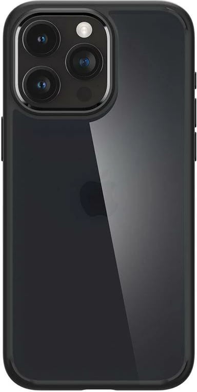 Mbështjellës Spigen Ultra Hybrid për iPhone 15 Pro Max, Transparent, i zi
