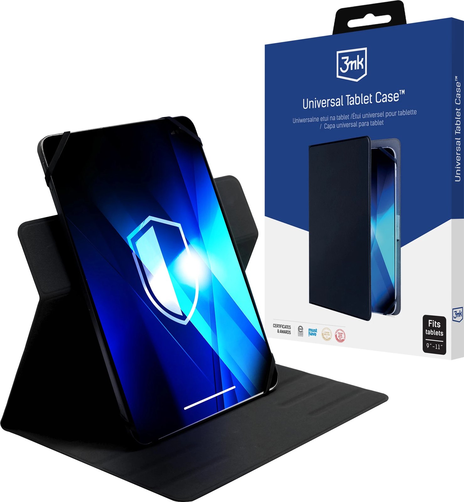 Mbështjellës tabletë 3mk Universal Tablet Case, 9-11 inç, i zi