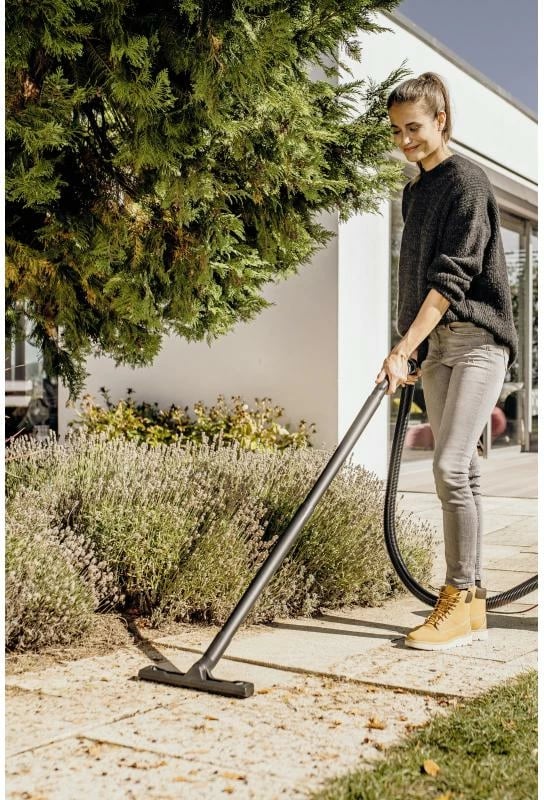 Fshesë me ujë e tharje, Kärcher WD 3 S V-17/4/20 (1.628-135.0), 1000W, depozitë inox 17L, zorrë 2m, kabllo 4m, e verdhë