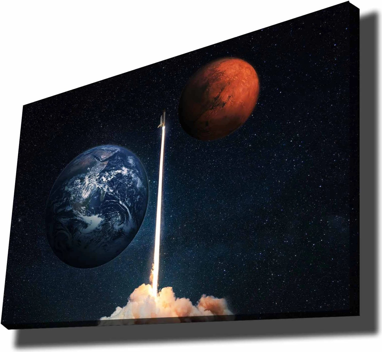 Pikturë dekorative në kanavacë Wallity, 70100NISC-041, blu, e bardhë, e kuqe, 70x100cm