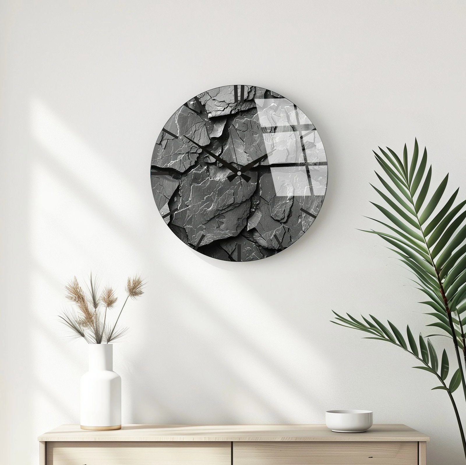 Orë muri dekorative prej xhami, Wallity Huhu328, 40x40cm