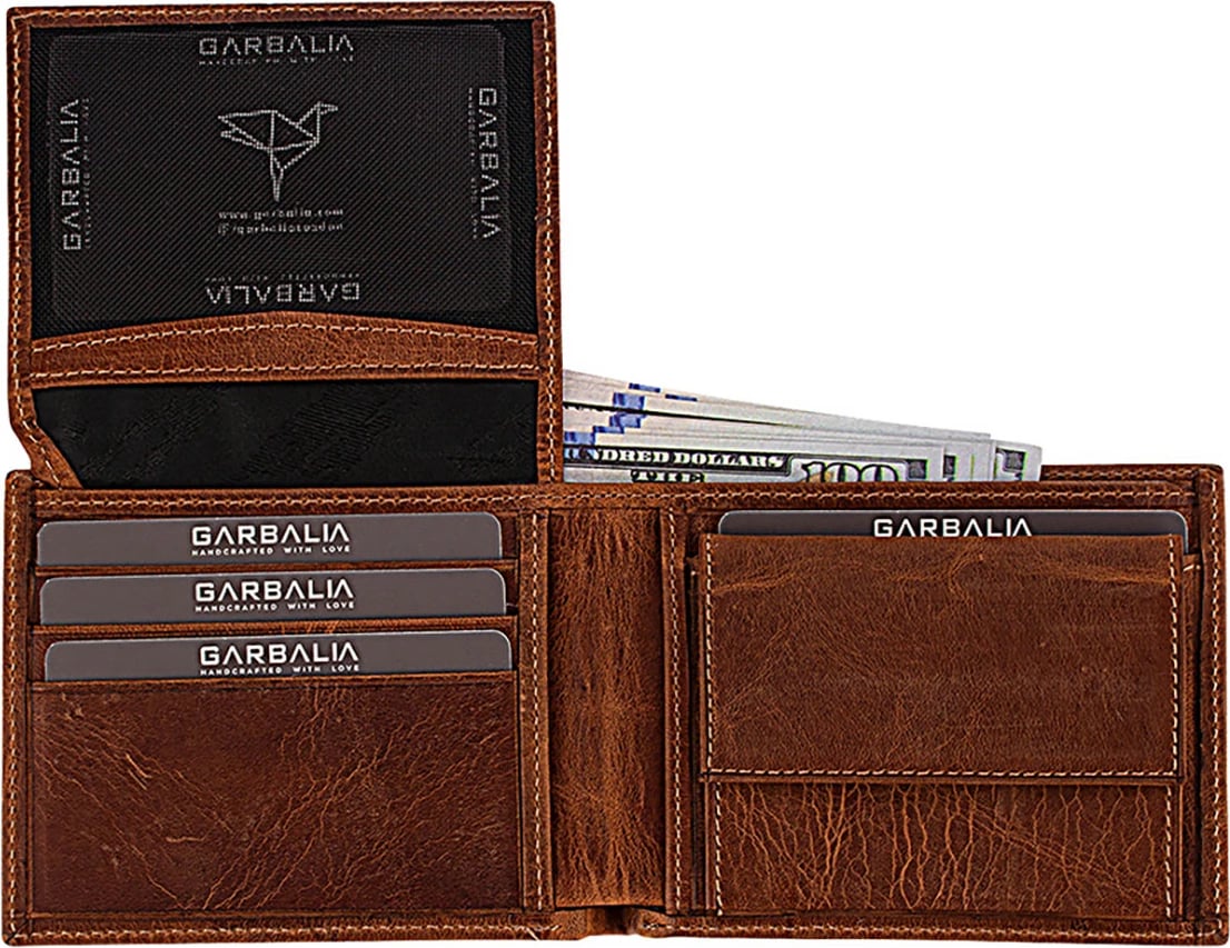 Portofol për burra, lëkurë natyrale, ngjyrë tan, Zoozie Bags Jackson Crazy