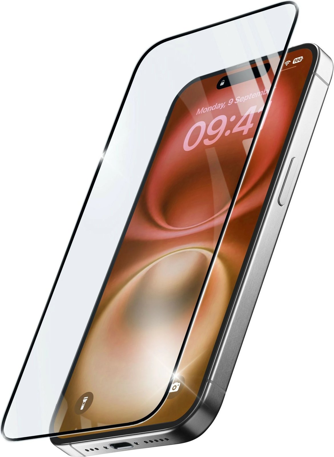 Mbështjellës xhami Cellular Line për iPhone 16, transparent