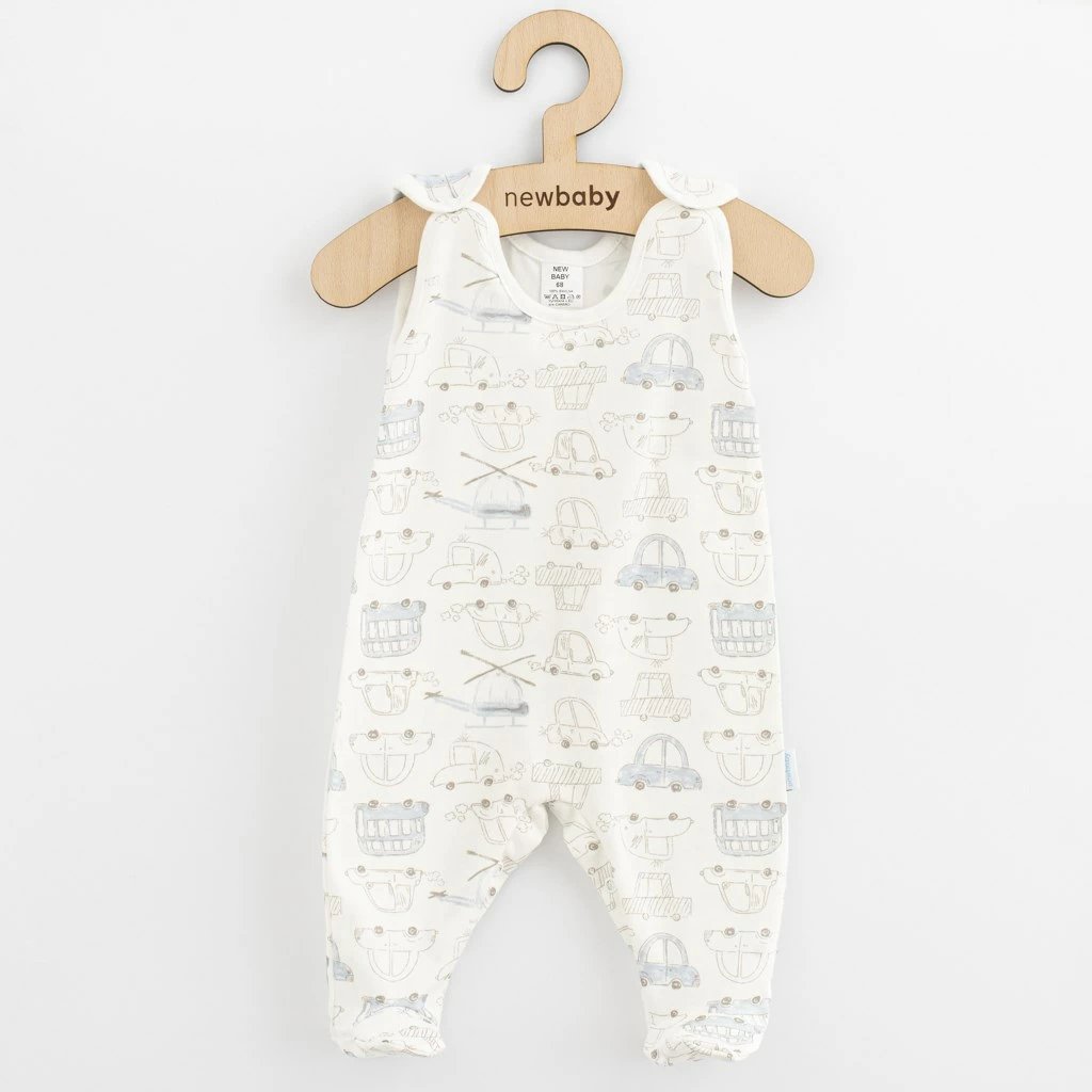 salopetë bebe, NEW BABY My Cars, 80 (9-12m), 100% pambuk, blu