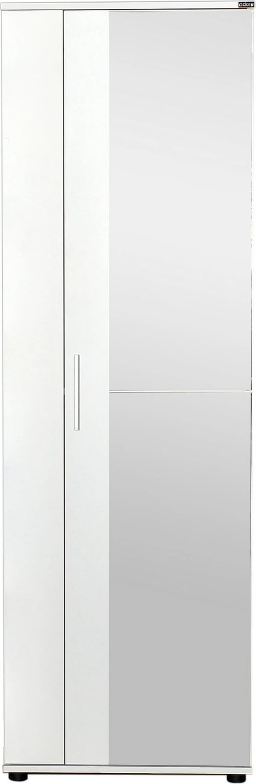 Dollap për këpuca me derë pasqyre, ngjyrë e bardhë, Hanah Home, Shc-629-Bb-2