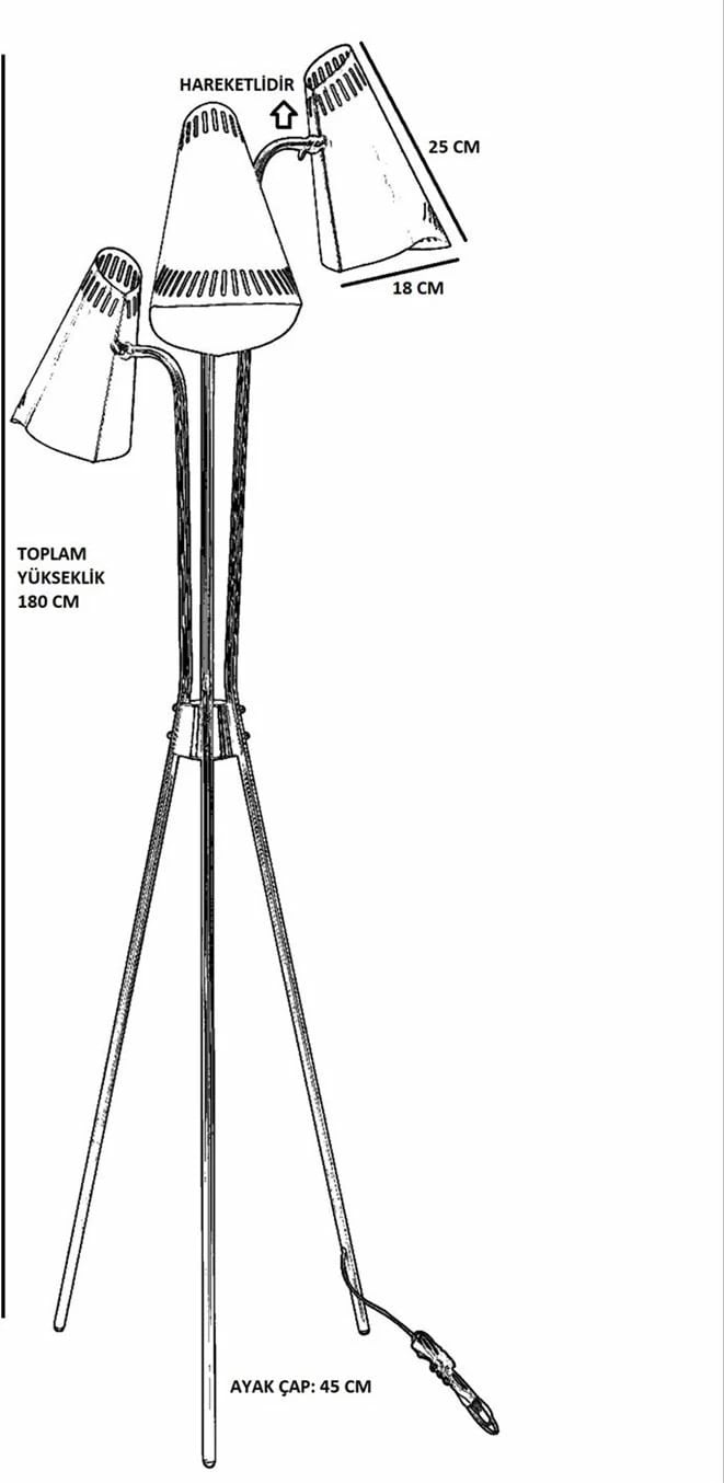 Llambë dyshemeje Opviq, portokalli e bardhë, 8945-4