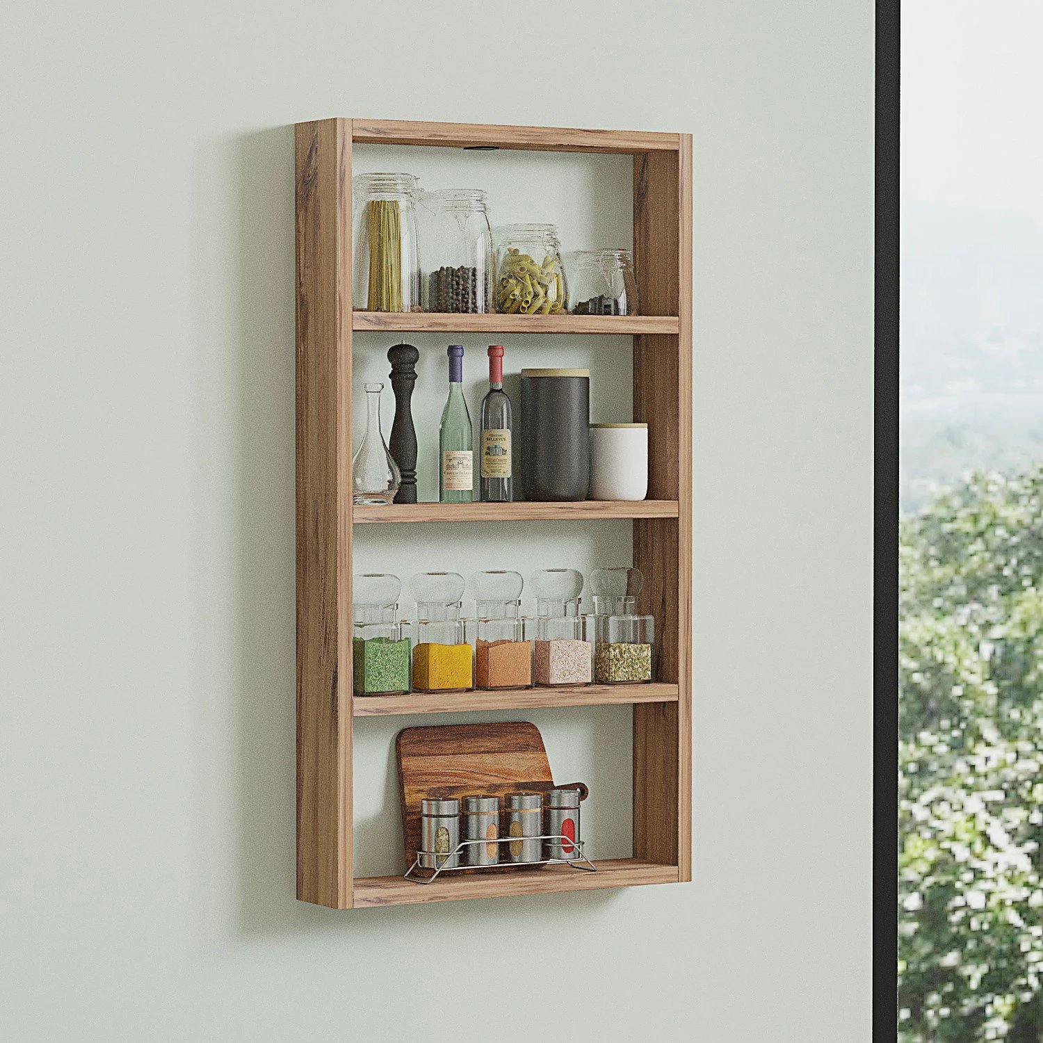 Raft muri Hanah Home, Quatro, ngjyrë Atlantic Pine