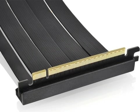 Kabllo riser PCI-E 4.0 Thermaltake TT Premium, 130mm, 2x 90° kënd, e zezë