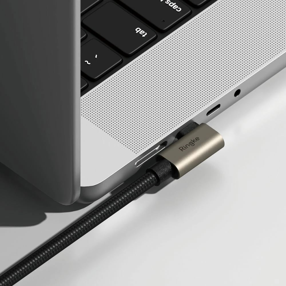 Kabllo USB-C Ringke 3.2 Gen 2x2, 1m, 240W, Power Delivery 3.1, e zezë
