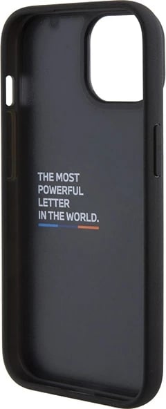 Mbështjellës BMW BMHCP15S22PTDK për iPhone 15 6.1", lëkurë, i zi