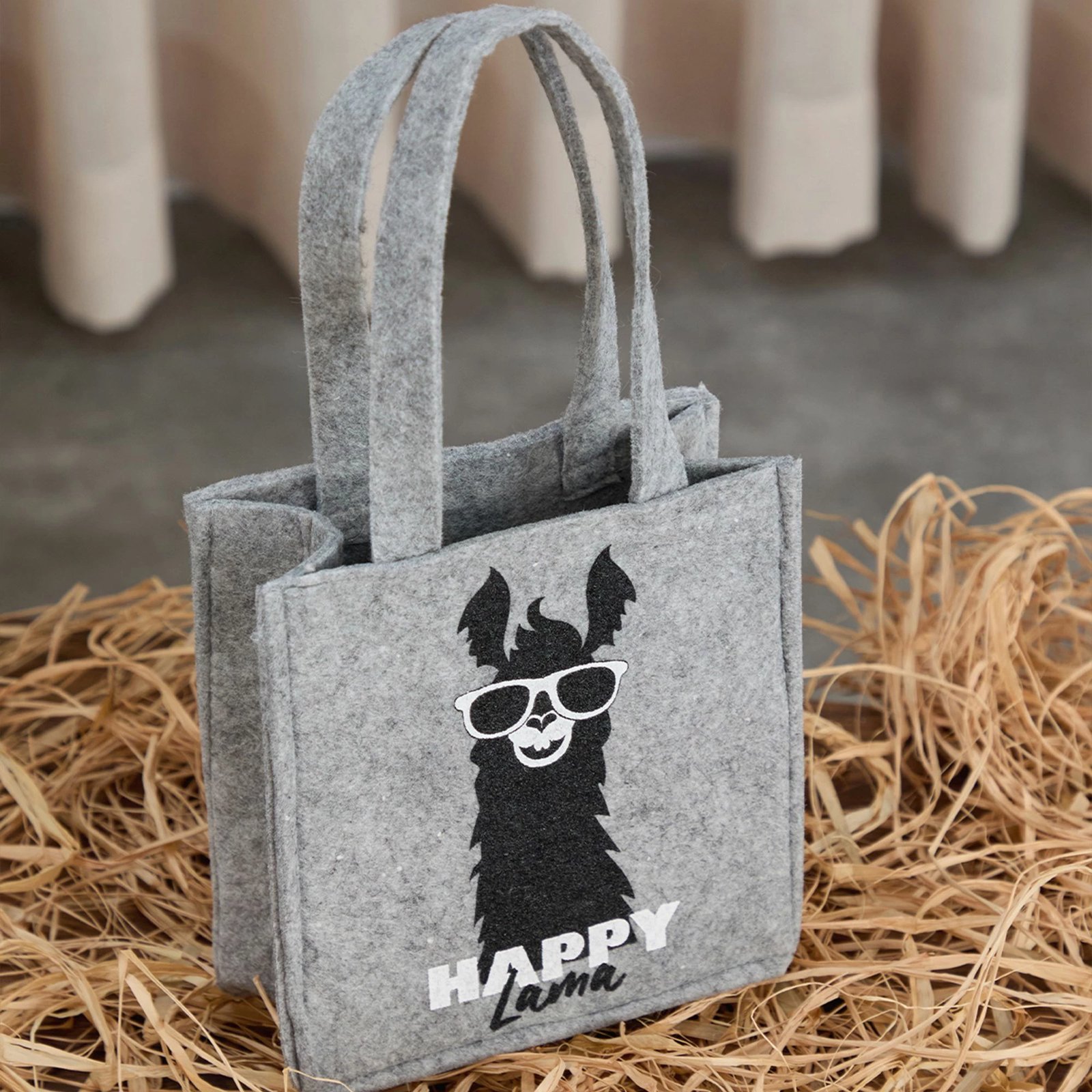Çantë dore prej ndjesi, gri e zezë, Zoozie Bags, Coco24001