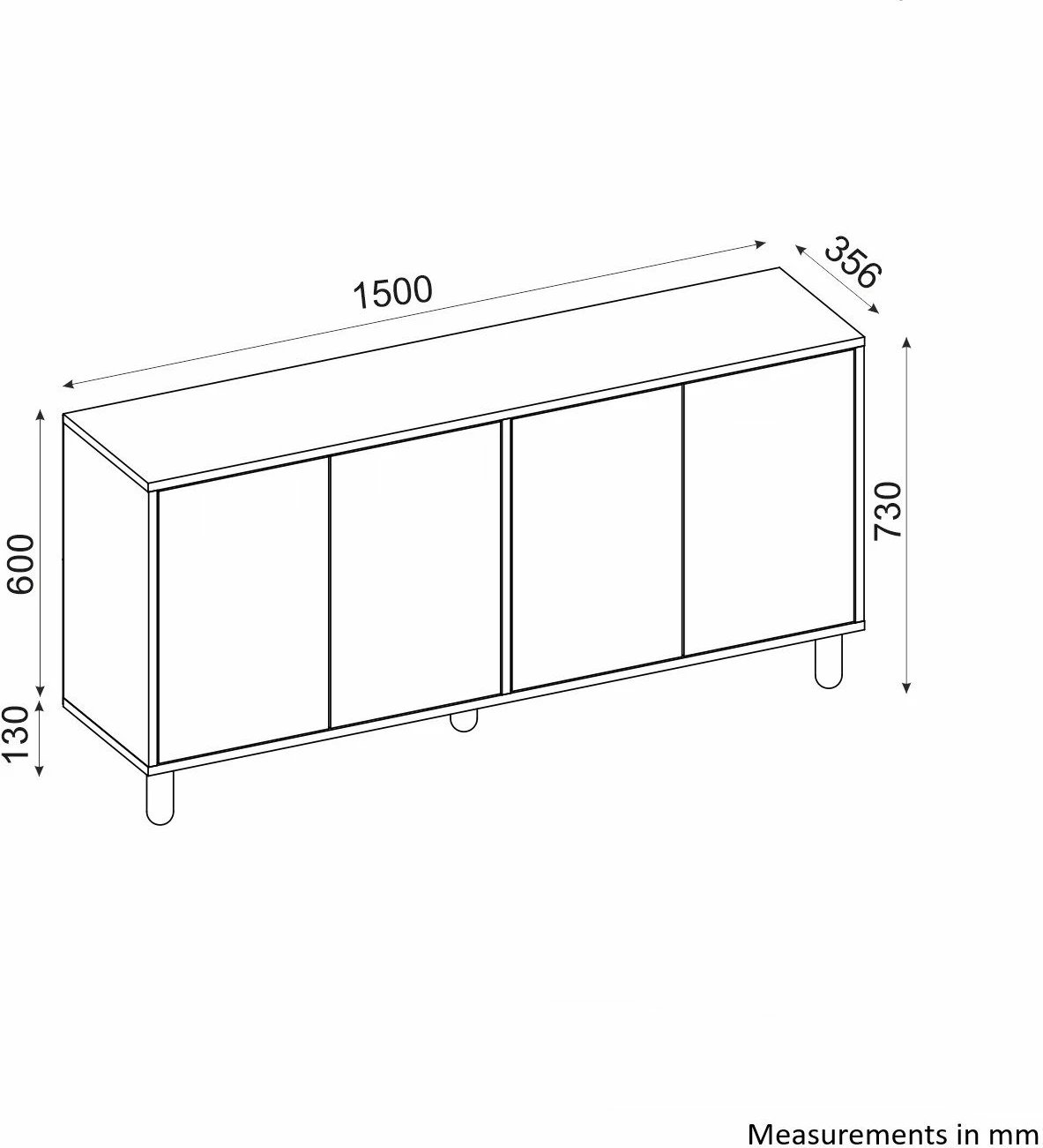 Konsol Skye Decor, Verona, e bardhë