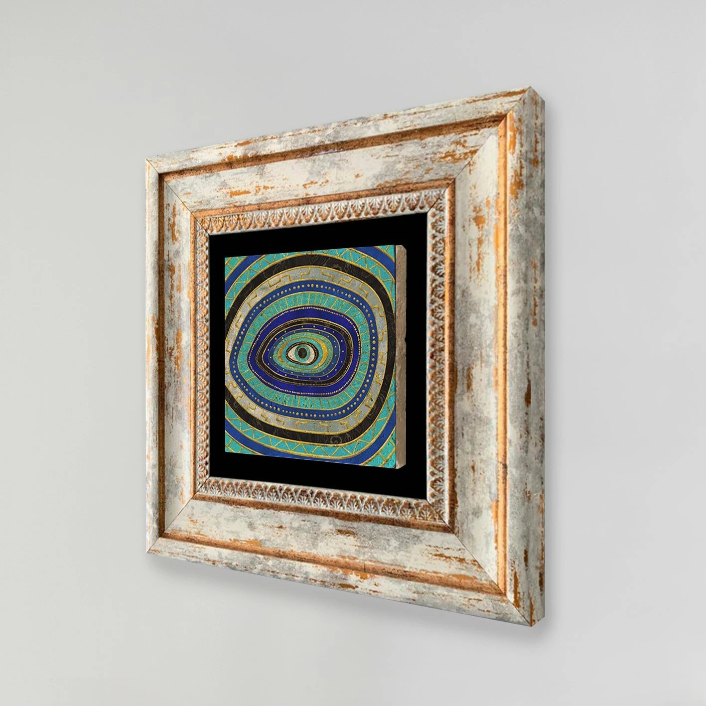 Pikturë dekorative me kornizë, shumëngjyrëshe, TC11315, 20x20cm