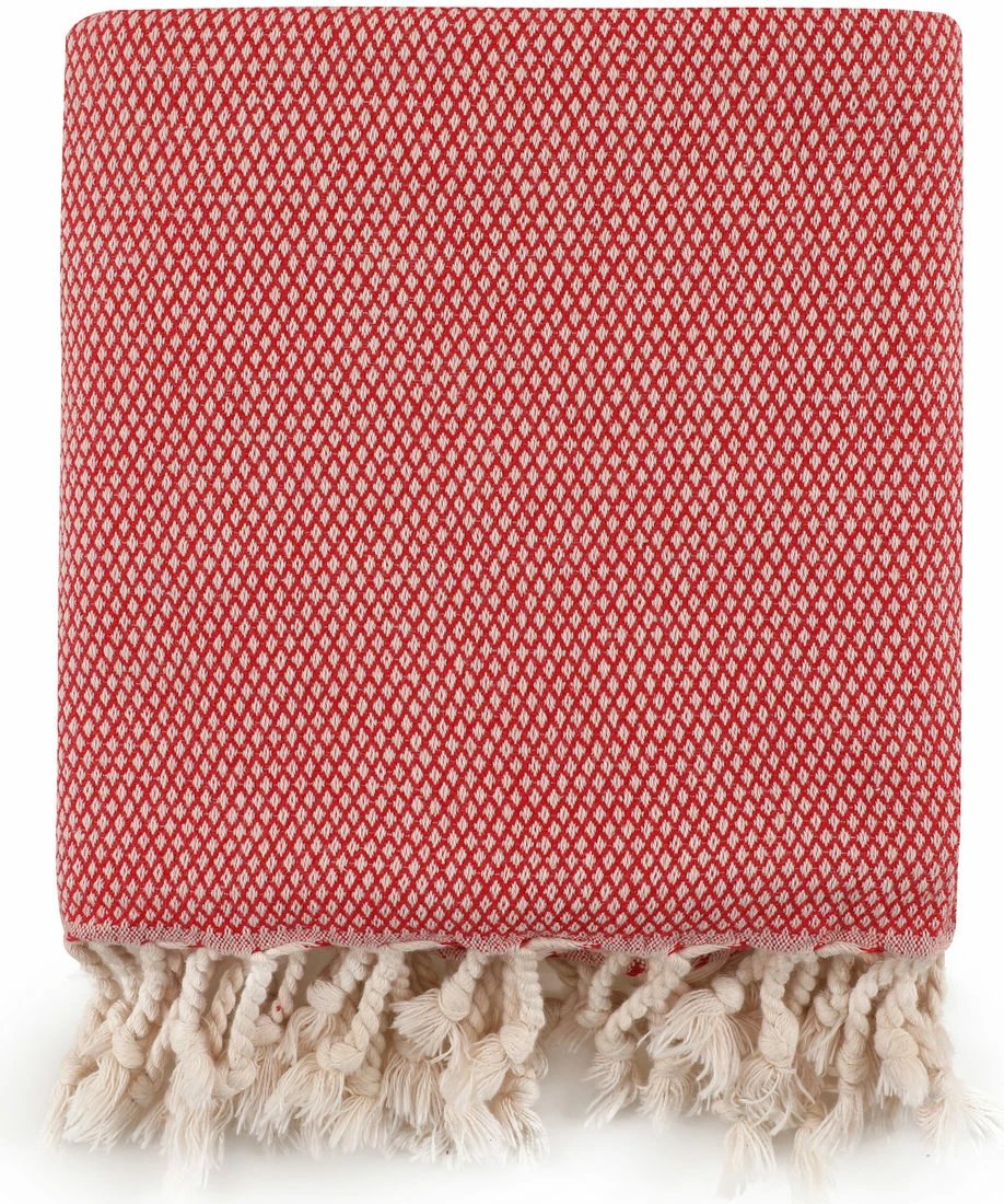 Peshqir plazhi Fouta, ngjyrë e kuqe, Mijolnir, Likya, 95x190cm