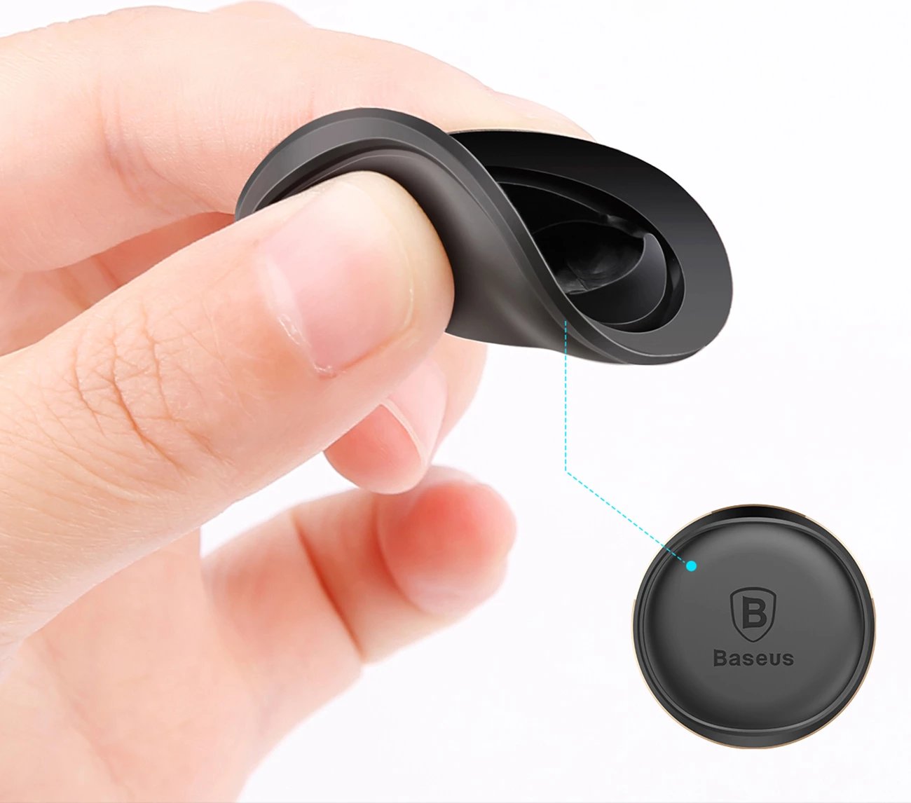 Mbajtës magnetik për celular Baseus C40141201113-00, për ventilator të makinës, i zi