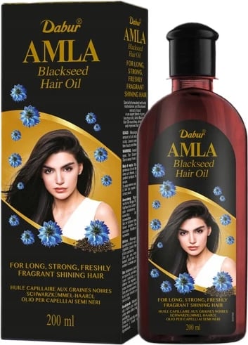 Vaj për flokë Dabur Amla Blackseed Hair Oil për femra, 200ml