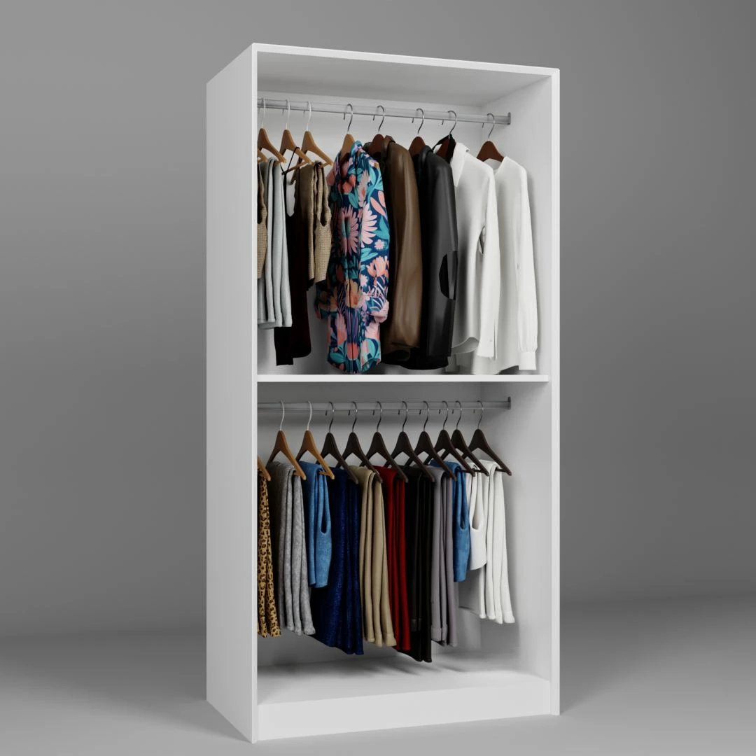 Dollap rrobash Skye Decor, i bardhë, Lucas 1600-85