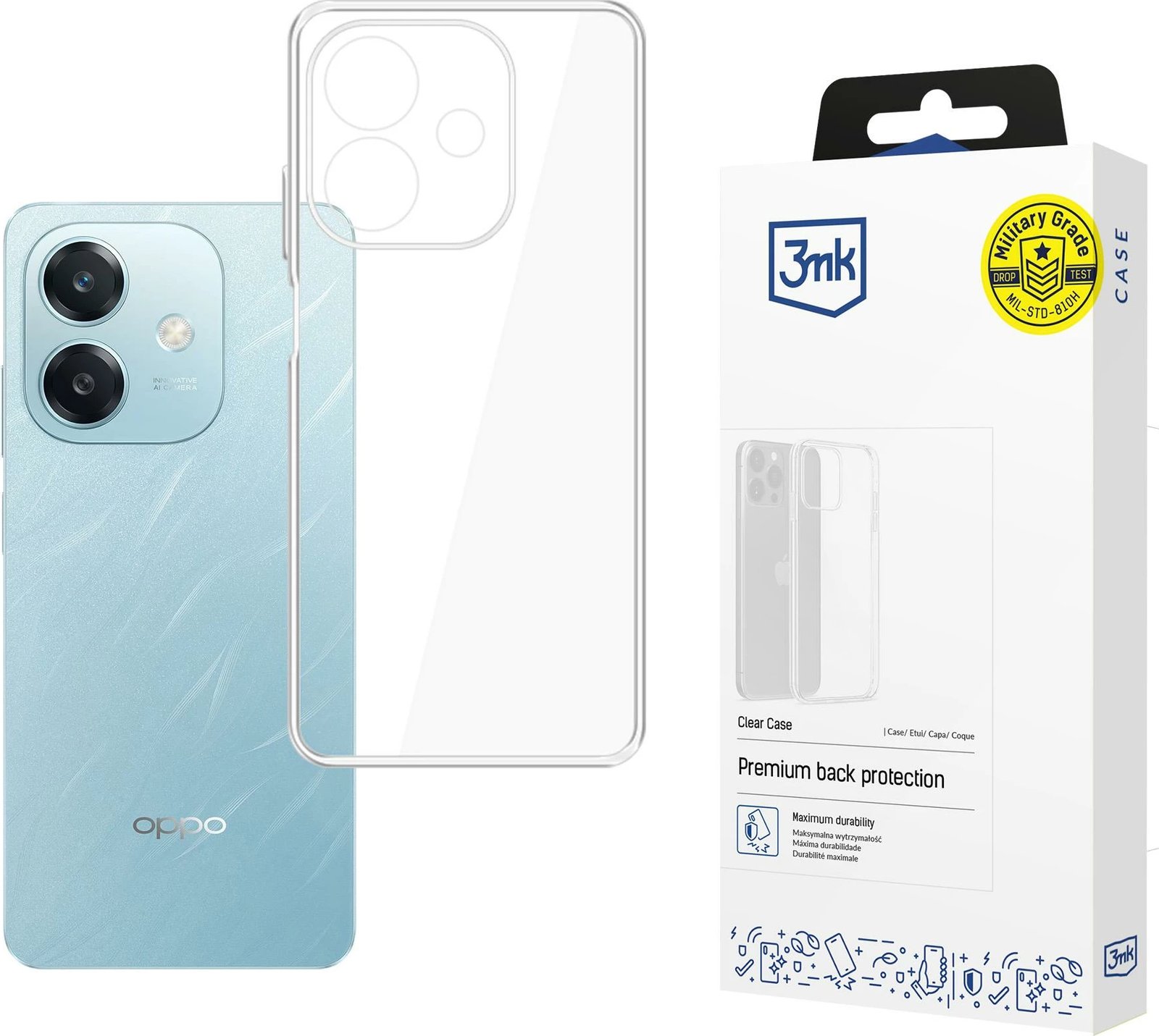 Mbështjellës 3mk Protection për Oppo A60 5G, transparent