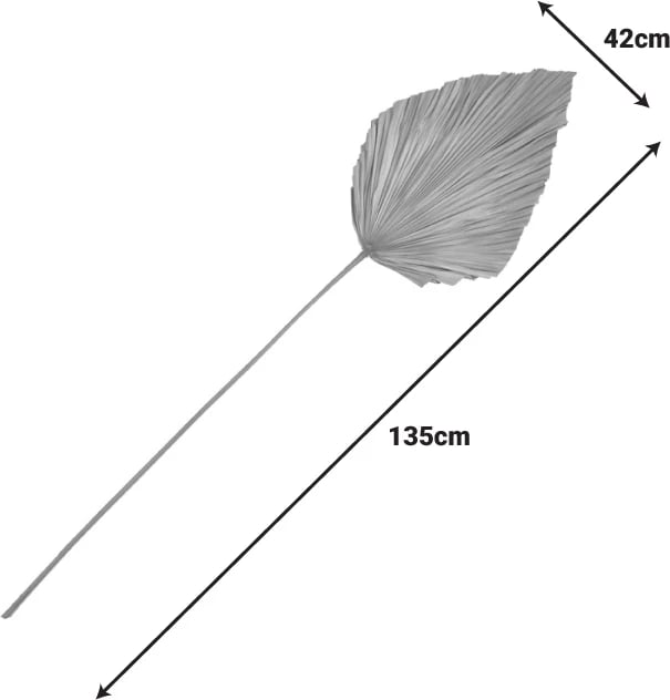 Gjethe dekorative Walsy, ngjyrë natyrale, 135cm