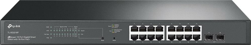 Switch TP-LINK SG2218P, 18 porta Gigabit, 16 PoE+, i zi
