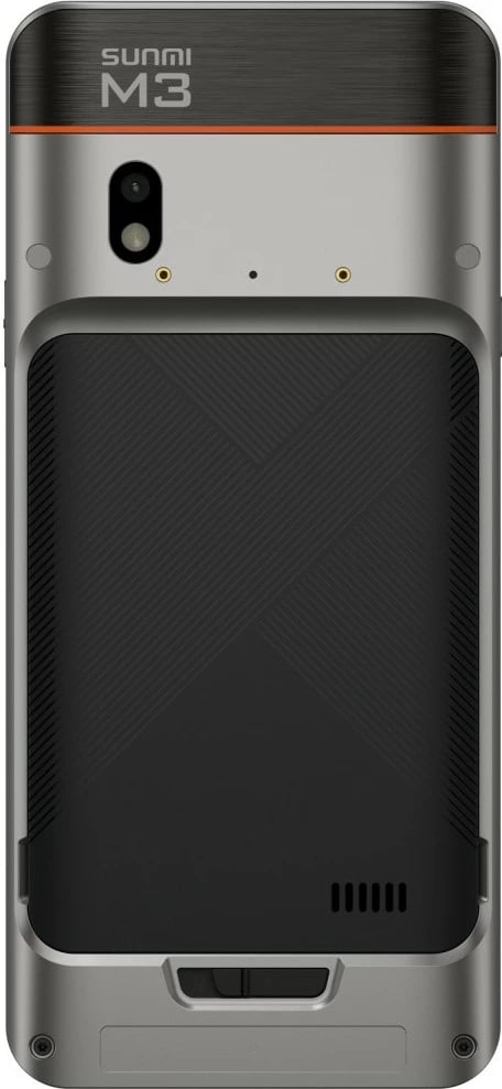 Terminal POS dorëmbajtës, Sunmi M3 A14, 6.75" 3GB/32GB, NFC SoftPOS, Wi‑Fi, IP65, bateri 5000 mAh, e zezë/argjendtë