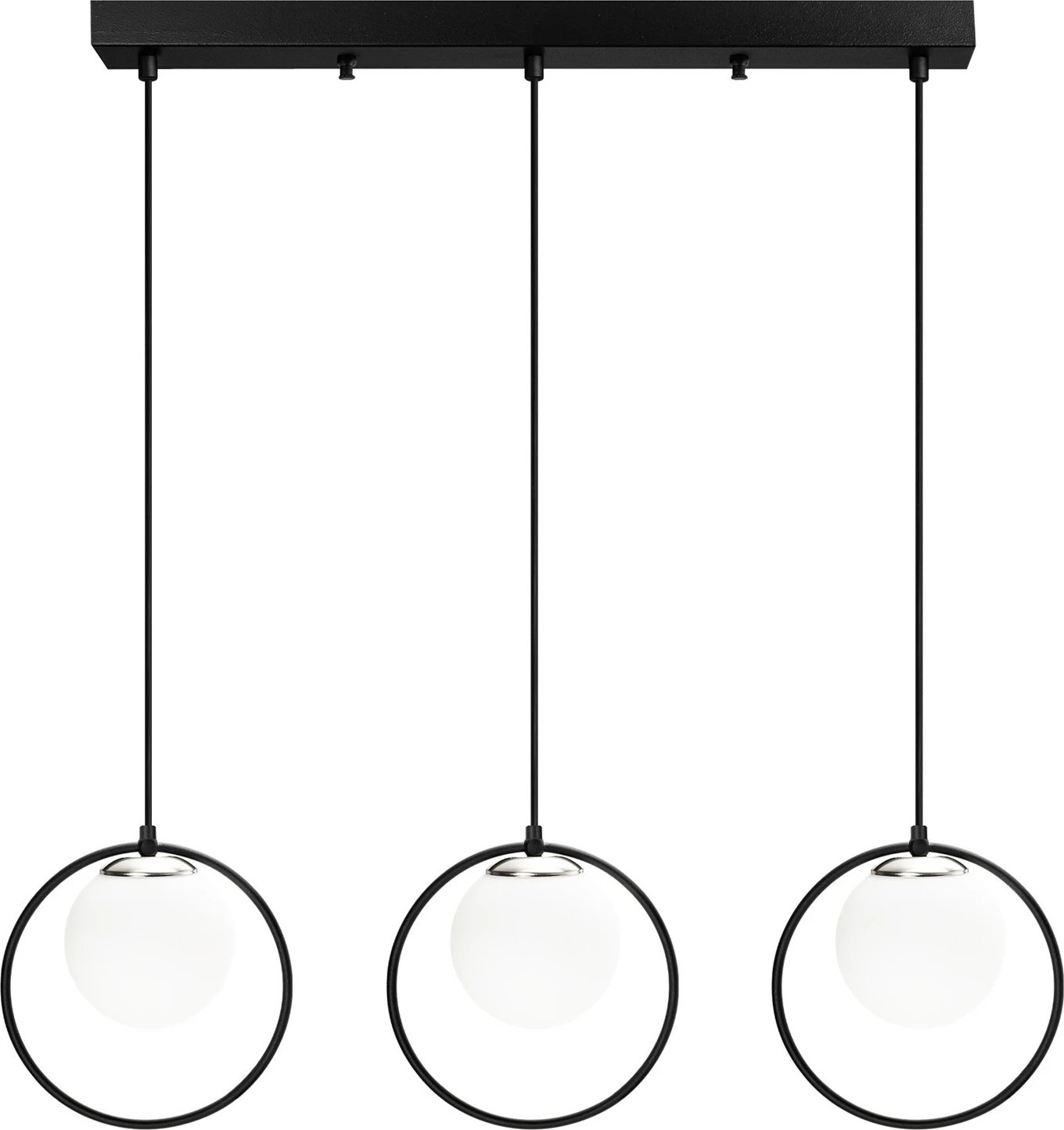 Llambë tavani Opviq Dolunay, e zezë, 96x15x126cm