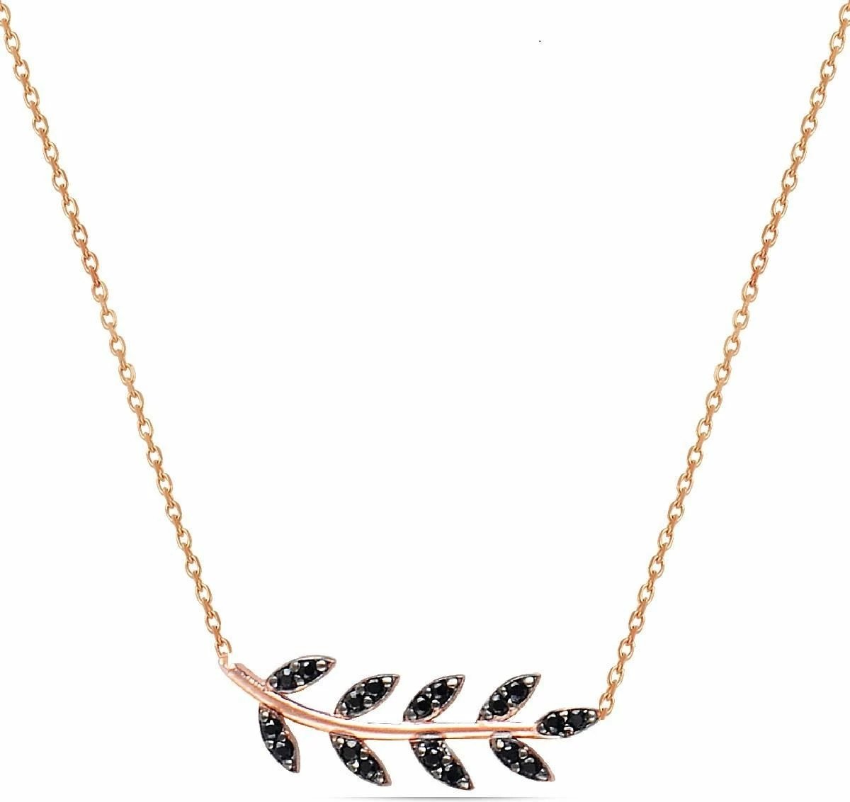 Qafore argjendi Jumeon, ngjyrë rozë e zezë, 10293SİYAH