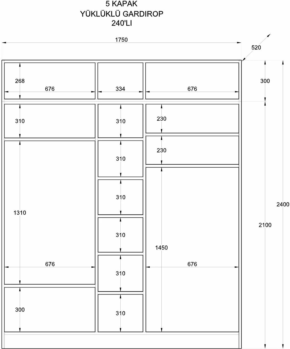 Dollap Skye Decor, ngjyrë e bardhë mat, RB-185-14