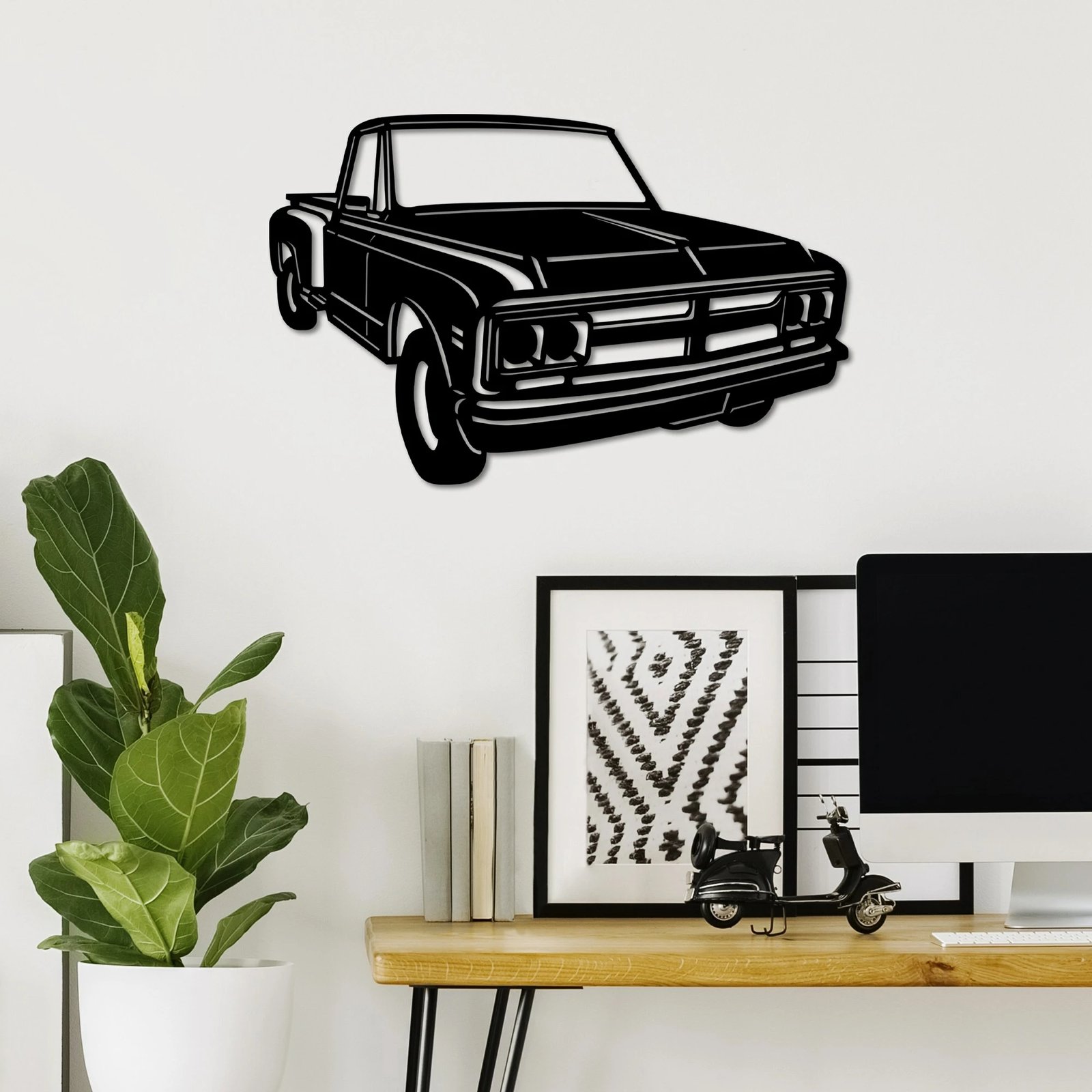 Aksesor dekorativ metalik për mur, Wallity, GMC C/K 1967