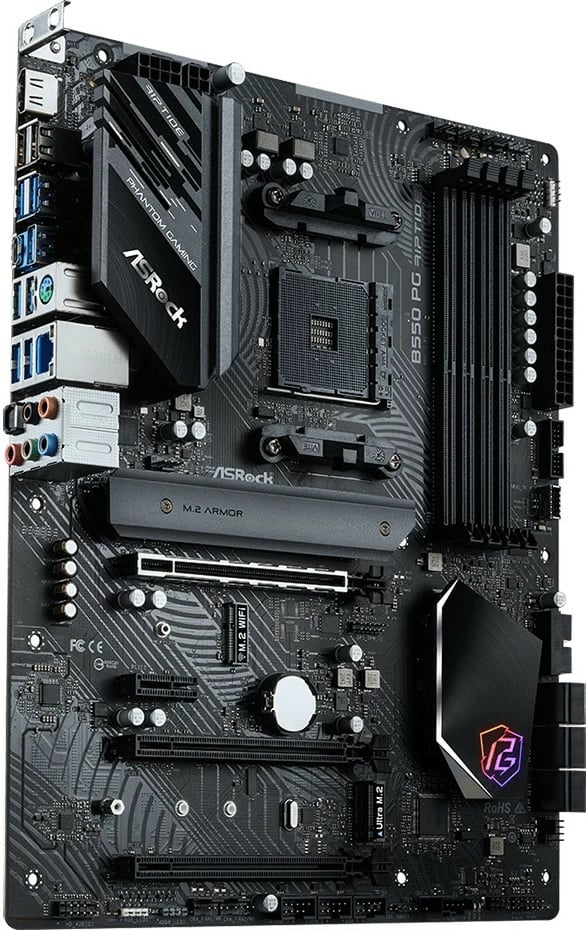 Pllakë amë ASRock B550 PG Riptide, ATX, për Ryzen, 128GB DDR4, Ethernet 2.5G