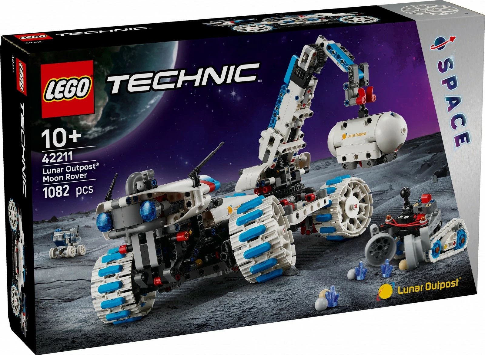 Set ndërtimi LEGO Technic 42211 Lunar Outpost Moon Rover, 1082 pjesë