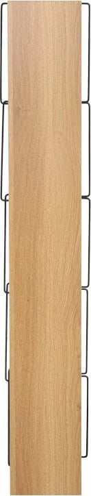 Raft librash mini Tars, ngjyrë sonoma e zezë, 50x22x150cm