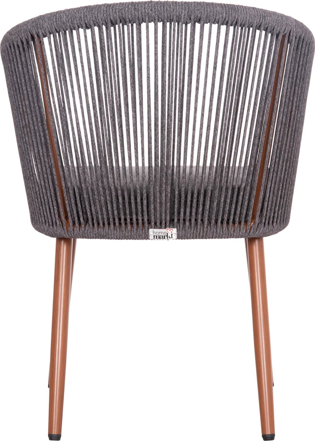 Karrige për ngrënie HARRIET FH5548.11, alumin kafe, kornizë gri, 60x62x80.5 cm, set prej 4 copash