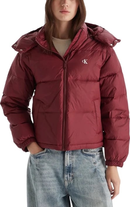 Jakne femra Calvin Klein Jeans bordeaux