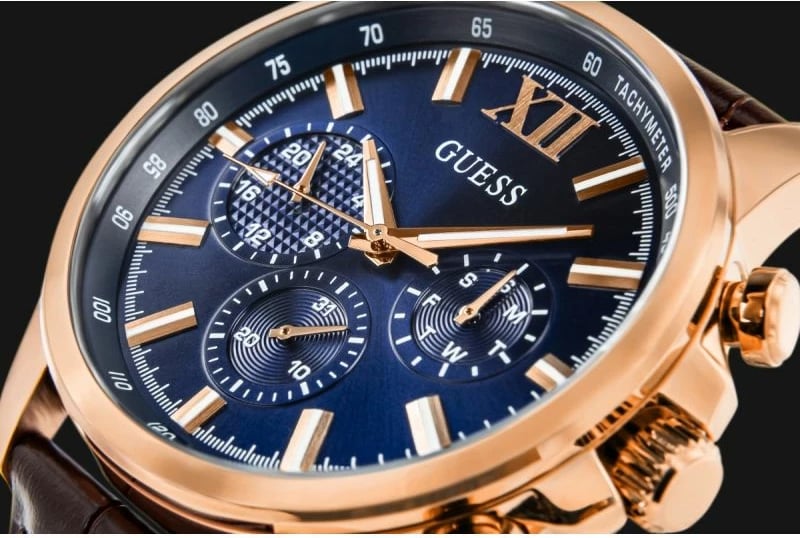 Orë dore për meshkuj Guess, kafe