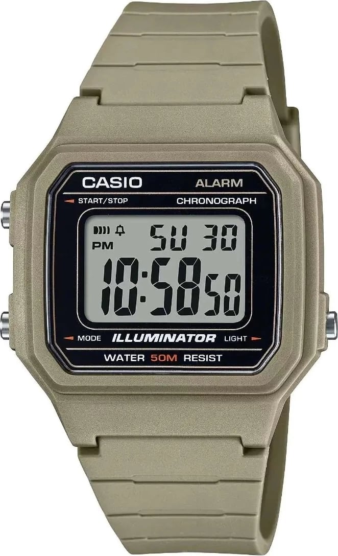 Orë dore CASIO Timeless Collection SPORT Illuminator për meshkuj, sand