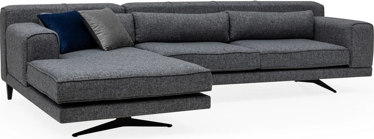 Këndore Atelier del Sofa, Jivago Corner majtas, ngjyrë gri