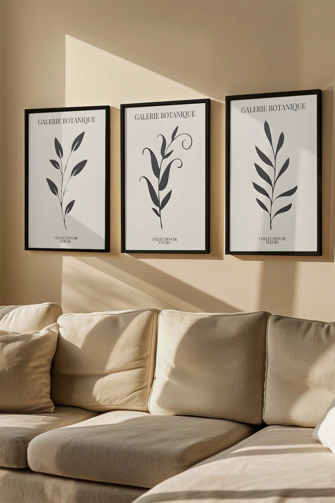 Pikturë dekorative me kornizë (3 copë), Wallity, Artvmodel37-Sıyah