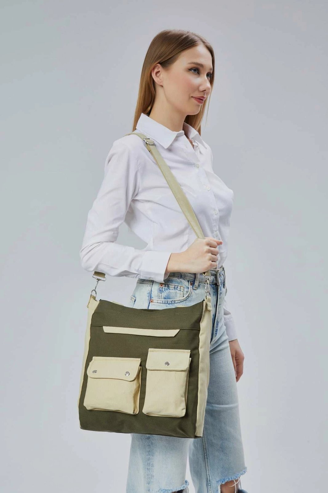 Tote bag Zoozie Bags, e gjelbër e errët, 2356