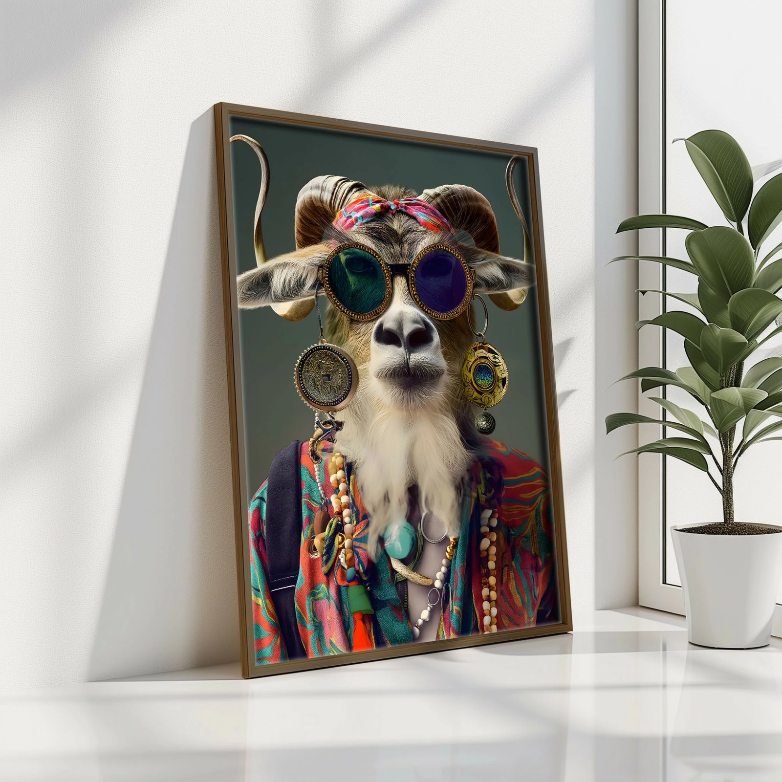 Pikturë dekorative me kornizë MDF, shumëngjyrëshe, Wallity GE054-L