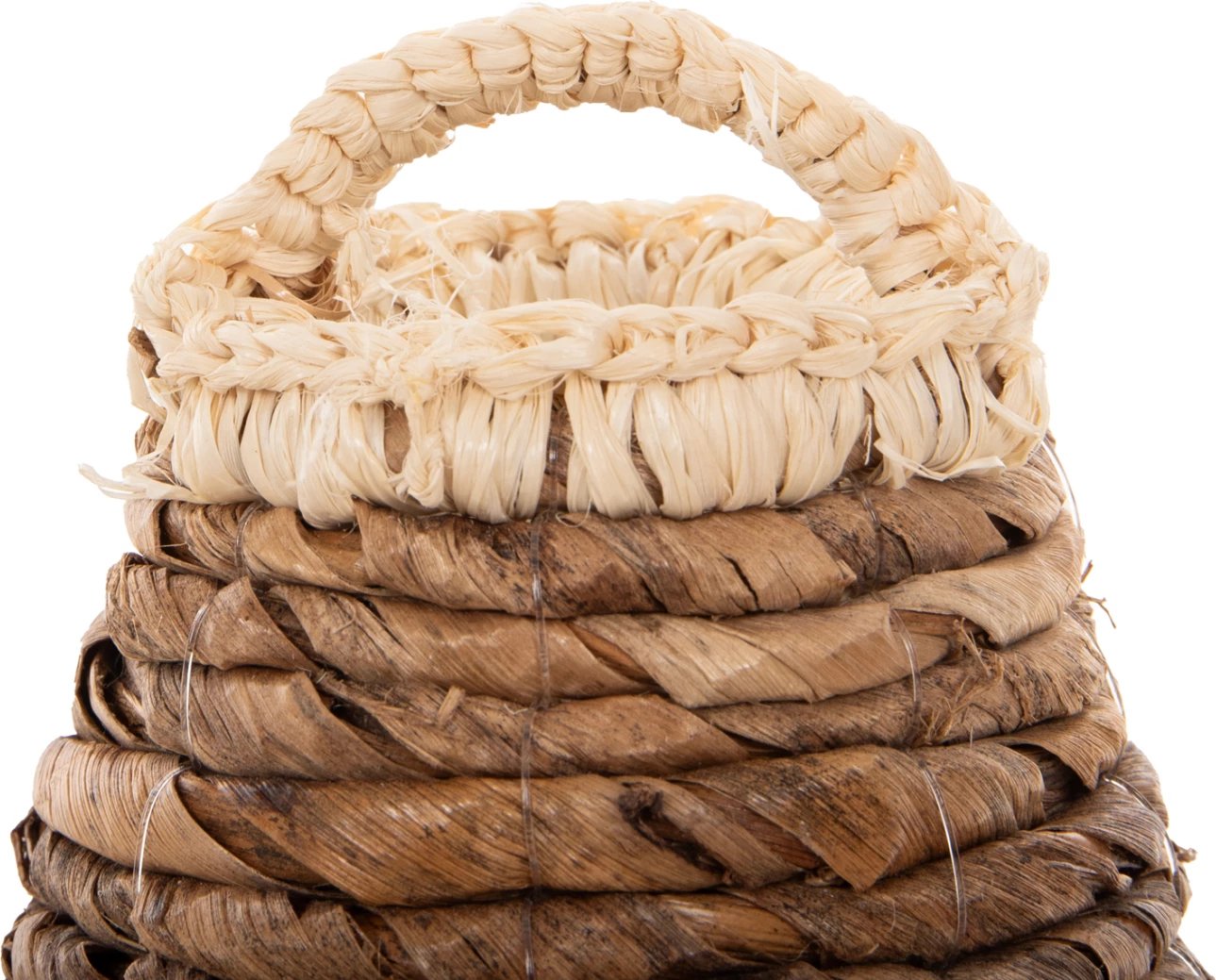 Llambë varëse tavani me thekë, fibra palme të thata, FH7854, Φ51x37H cm Llambë varëse tavani me thekë, fibra palme të thata, FH7854, Φ51x37H cm