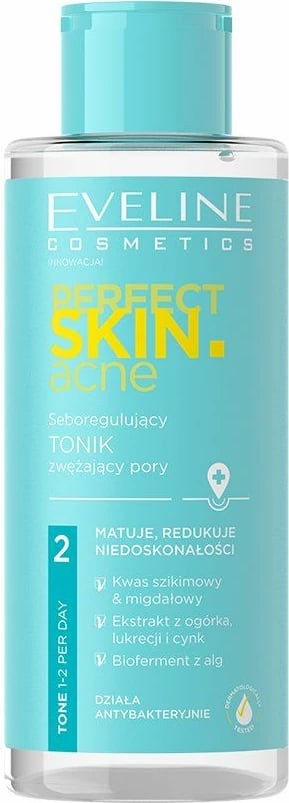 Losion tonik për fytyrë Eveline Cosmetics Perfect Skin.acne për femra 150ml