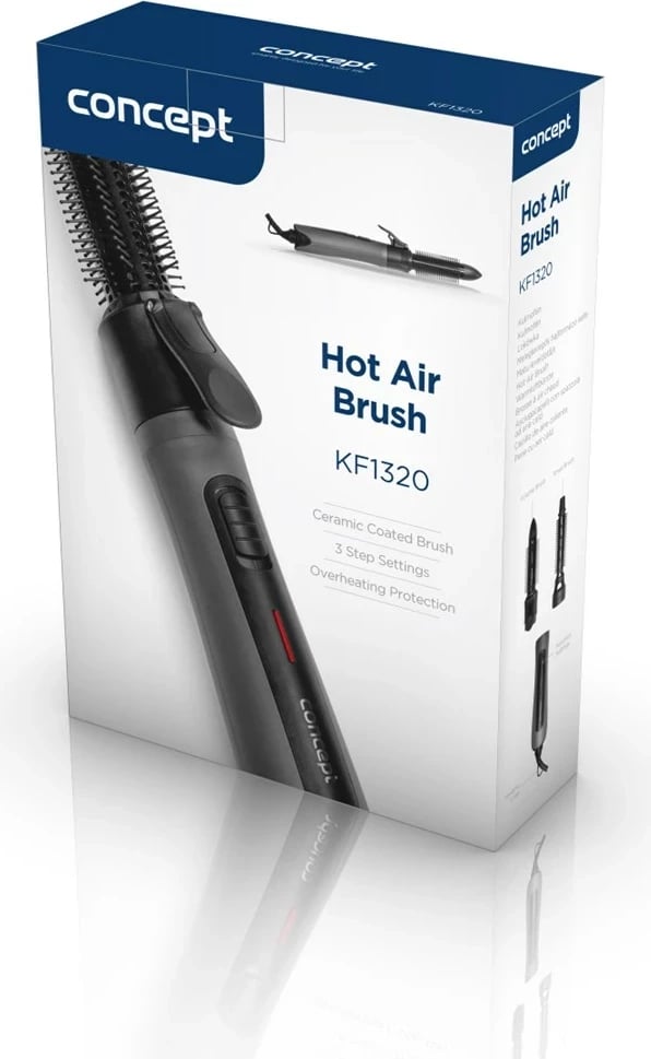 Brushë stiluese Concept, e zezë/hiri