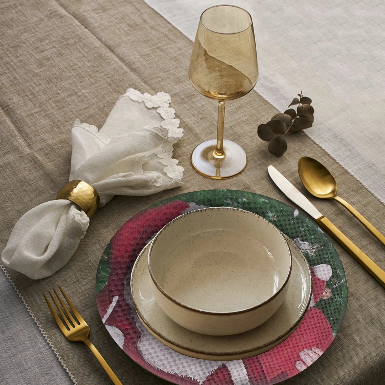 Set nënshtrues tavoline Hermia Concept, shumëngjyrësh, 37cm, 4 copë