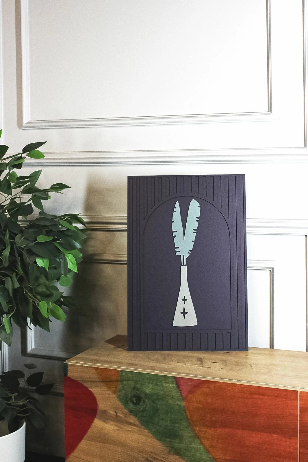 Pikturë dekorative, shumëngjyrëshe, Wallity, Ersy3Dpot3-3247, 32x47x2cm