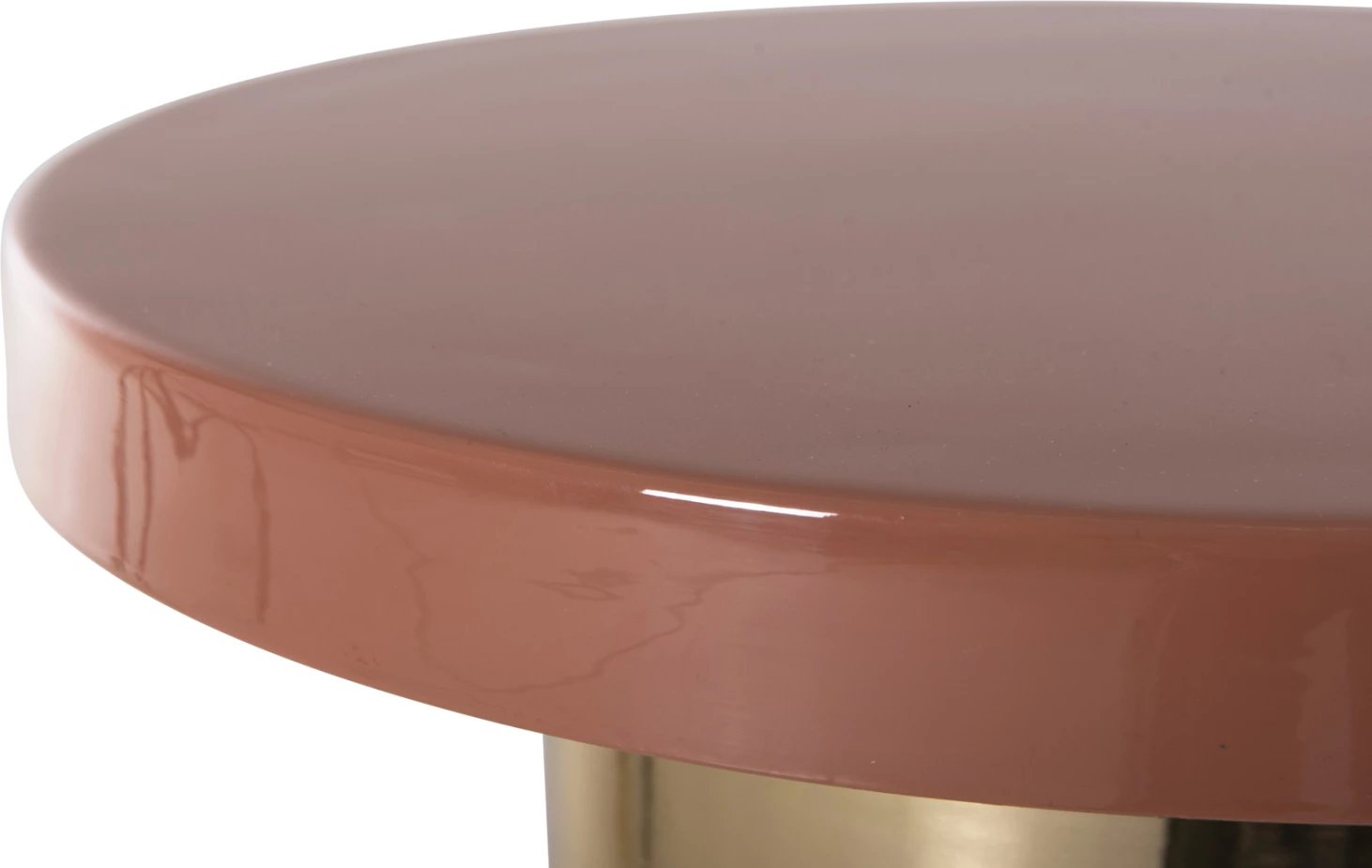Tavolinë anësore SURAT FH4237.08 metalike, ngjyrë salmon-ari, Φ40.5x60.5H cm