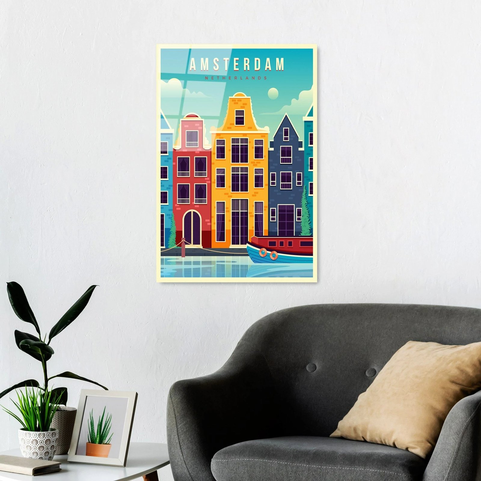 Pikturë dekorative prej xhami të temperuar, Wallity UV-1028, 30x45cm