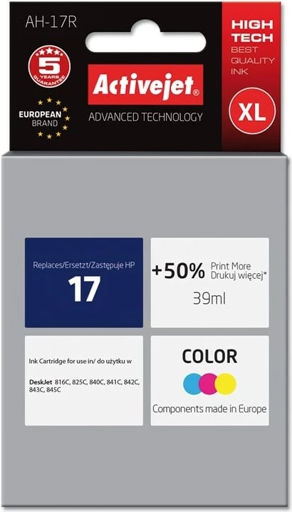Ngjyrë zëvendësuese Activejet AH-17R për printer HP, 39 ml